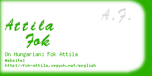 attila fok business card